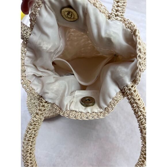 Vintage Y2K 90s Faux Straw Woven Bag - Picture 5 of 9